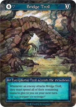 FOIL Sorcery Contested Realm - Bridge Troll (Foil) - Beta (B) - Image 1