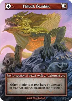 FOIL Sorcery Contested Realm - Hillock Basilisk (Foil) - Beta (B) - Image 1