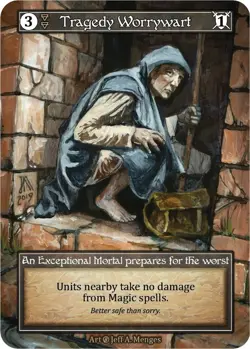 FOIL Sorcery Contested Realm - Tragedy Worrywart (Foil) - Beta (B) - Image 1