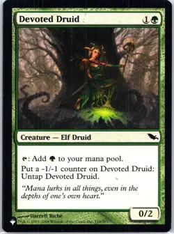 MTG The List Reprints #110/301 Devoted Druid (SHM) - Image 1