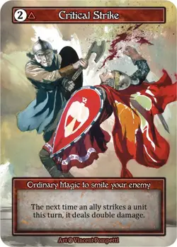 FOIL Sorcery Contested Realm - Critical Strike (Foil) - Beta (B) - Image 1