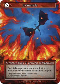 FOIL Sorcery Contested Realm - Incinerate (Foil) - Beta (B) - Image 1