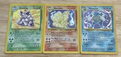 Lot of 3 Vintage Halo Pokemon Nidoking 11/Ninetales 13/ Poliwrath 15/130🔥🔥S339 - Image 1