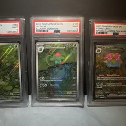Bulbasaur 166 Ivysaur 167 Venusaur 198 SIR PSA 9 SV 151 Pokemon TCG Illustration - Image 3