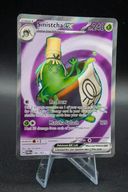 2024 Pokemon SINISTCHA EX #189/167 Twilight Masquerade Ultra Rare Holo NM - Image 1