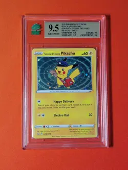 2020 Pokemon SWSH Special Delivery Pikachu Holo MNT 9.5 Promo 3 9.5's - Image 1