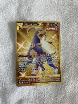 Houndoom 179/163 Gold Secret Rare Battle Styles Sword & Shield Pokemon! - Image 1