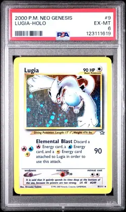 2000 POKEMON NEO GENESIS #9 LUGIA-HOLO PSA 6 - Image 1