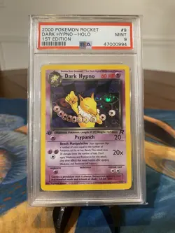2000 Pokemon Rocket 1st Edition: # 9 Dark Hypno-Holo PSA 9 MINT - Image 1