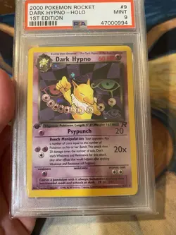 2000 Pokemon Rocket 1st Edition: # 9 Dark Hypno-Holo PSA 9 MINT - Image 3