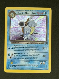 Pokemon Team Rocket Series - Dark Blastoise Holo Rare 3/82 - LP-NM - SWIRL - Image 1
