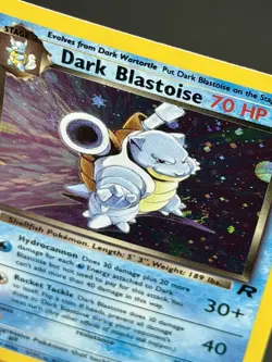 Pokemon Team Rocket Series - Dark Blastoise Holo Rare 3/82 - LP-NM - SWIRL - Image 2