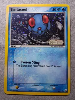 Tentacool 66/92 Legend Maker Holo Pokemon TCG Vintage **SWIRL** Stamped - Image 1