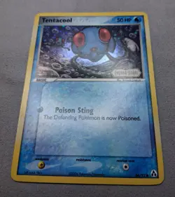 Tentacool 66/92 Legend Maker Holo Pokemon TCG Vintage **SWIRL** Stamped - Image 3