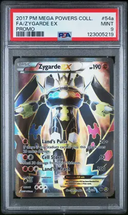 Zygarde EX 54a Full Art Pokemon Mega Powers Collection Promo MINT PSA 9 - Image 1