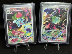 Pokemon Mega Evolution Stamped Promo IR Bulbasaur And Ivysaur Illustration Rare - Image 1