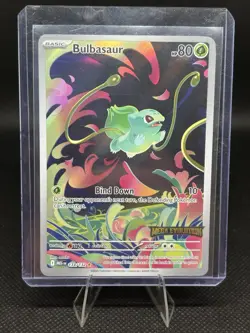 Pokemon Mega Evolution Stamped Promo IR Bulbasaur And Ivysaur Illustration Rare - Image 5