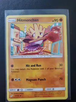 Pokemon TCG Hitmonchan Sun & Moon - Team Up 74/181 Regular Uncommon - Image 1
