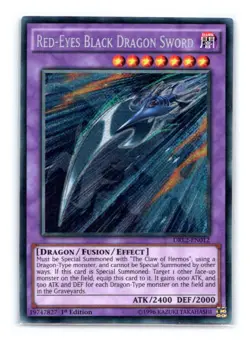 Yugioh Red-Eyes Black Dragon Sword DRL2-EN012 1st Secret (NM) - Image 1