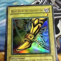 Yugioh Right Leg Of The Forbidden One LOB-120 Unlimited Ultra Rare Faded - Image 2