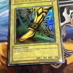 Yugioh Right Leg Of The Forbidden One LOB-120 Unlimited Ultra Rare Faded - Image 3