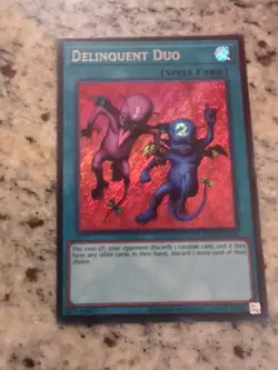 Yu-Gi-Oh Delinquent Duo LCKC-EN101 Secret Rare 1st Edition Near Mint Condition - Image 1