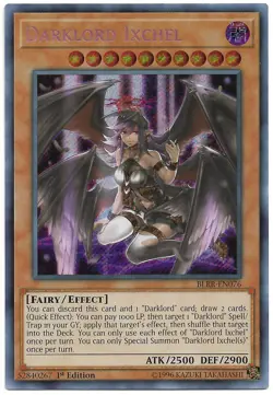 Yugioh Darklord Ixchel BLRR-EN076 1st Edition Secret Rare Near Mint - Image 1