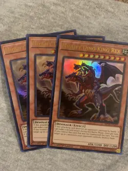 3x Mighty Dino King Rex 1st Edition Ultra Rare MP24-EN209 Yu-Gi-Oh - Image 1