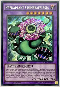 FUEN-EN009 Predaplant Chimerafflesia - Secret Rare 1st Edition Near Mint YuGiOh - Image 1