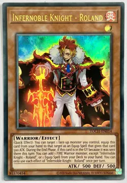 TOCH-EN014 Infernoble Knight - Roland - Ultra Rare UNL Lightly Played YuGiOh - Image 1