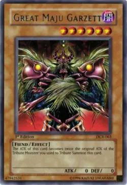 Yugioh! LP Great Maju Garzett - DCR-063 - Rare - 1st Edition Lightly Played, Eng - Image 1