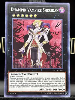 Dhampir Vampire Sheridan DASA-EN007 Secret Rare Slight MIXED Ed YuGiOh HOLO NM - Image 3