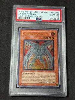 Yugioh PSA 10 Cyber Phoenix EOJ-EN009 1st Edition Ultimate Rare - Image 1