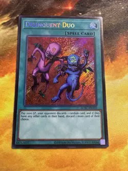 Delinquent Duo LCKC-EN101 Secret Rare Foil Mint Condition Unlimited Edition - Image 1