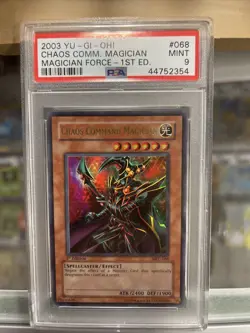 2003 PSA 9 YU-GI-OH! Chaos Command Magician 1st Edition Ultra Rare MFC-068 MINT - Image 1
