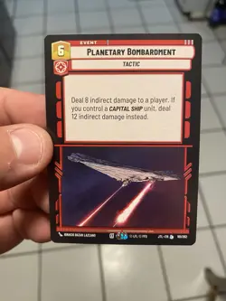 Star Wars Unlimited Jump To Lightspeed: Planetary Bombardment #181/261 NM - Image 1