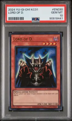 Lord of D. Yugioh 2024 KC01-EN030 Ultra Rare PSA 10 - Image 1