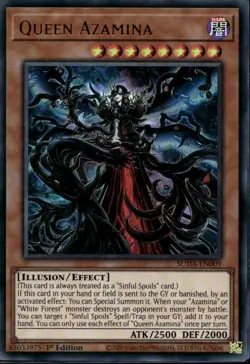 Queen Azamina 1st Ed Ultra Rare SUDA-EN009 Yu-Gi-Oh! - Image 1