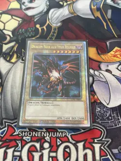 CARTE YU-GI-OH! DRAGON NOIR AUX YEUX ROUGES LC01-FR006 STARLIGHT NEUF/MINT - Image 1