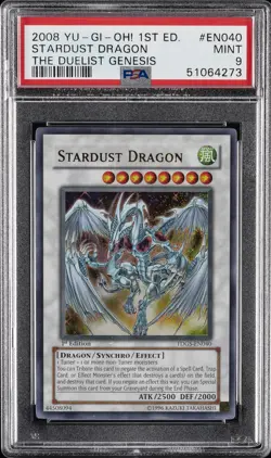 2008 YU-GI-OH! TDGS-THE DUELIST GENESIS 1ST ED #EN040 STARDUST DRAGON PSA 9 - Image 1