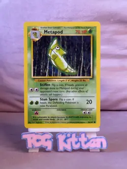 Metapod 54/102 Base Set - Common - Pokemon Card TCG - WOTC - LP/MP - TCGKITTEN - Image 1