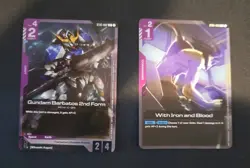 Gundam Card Game - Release Event Promos - Gundam Barbatos & Iron and Blood - NM - Image 1