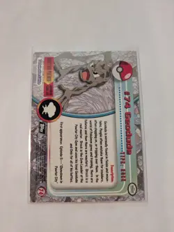 Pokemon Geodude TOPPS Cards HOLO-1999 BLACK LOGOS #74 - Image 3