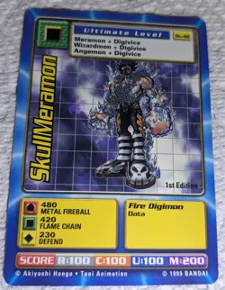 Digimon Cards - 1999 Digi-Battle 1st Edition SkullMeramon ST-48 - Image 1