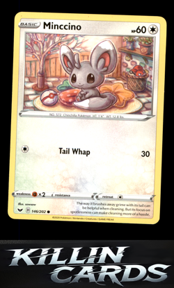 Minccino (146) 146/202 Pokemon Common SWSH01: Sword & Shield Base Set Card LP - Image 1