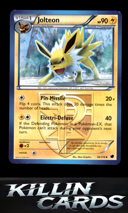 Jolteon (Team Plasma) 34/116 Pokemon Uncommon Plasma Freeze Card LP - Image 1