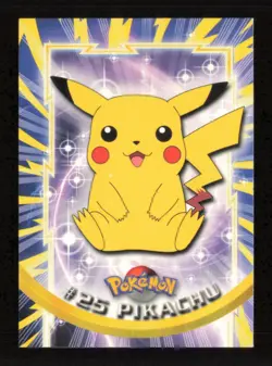 Topps Pokemon Pikachu Card #25 1st Print Blue Label 1999 TV Animation Series - Image 1