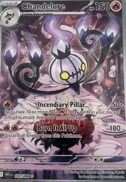 Pokemon TCG Chandelure Illustration Rare Card 103/086 Sv: White Flare NM - Image 2