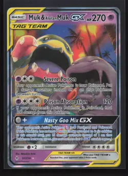 Muk & Alolan Muk 196/214 - Unbroken Bonds - Pokemon Card - Near Mint - Image 1