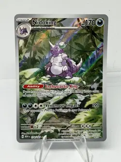 Pokemon Nidoking Holo TCG Card #174/165 Scarlet & Violet 151 Illustration Rare - Image 1
